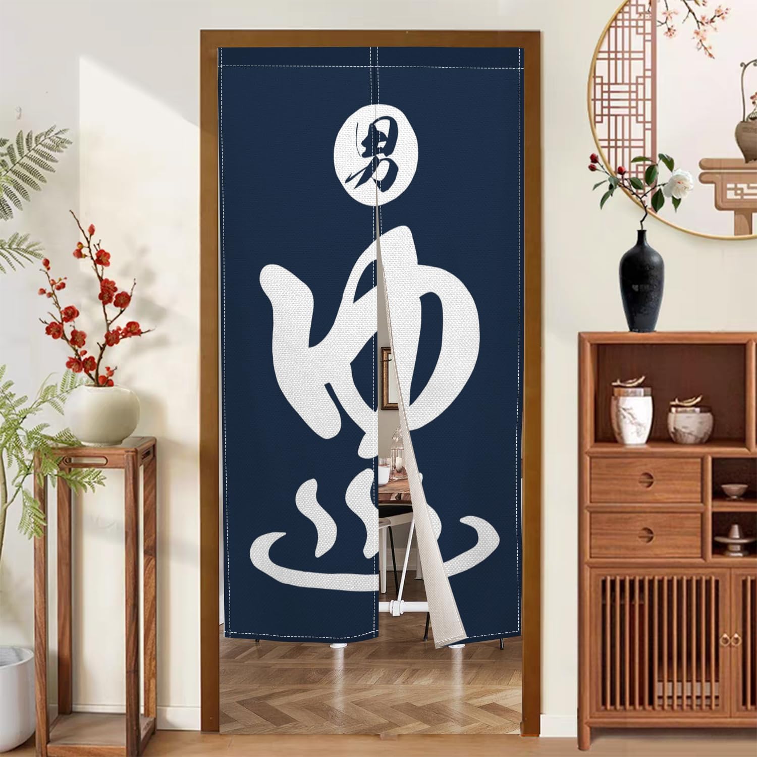 Noren Curtain Doorway - Long Japanese Noren Doorway Curtain Ukiyoe