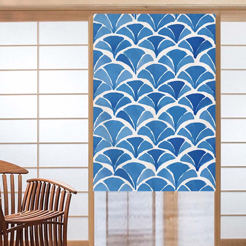 Waves Texture Japanese Noren D - Noren Curtain Doorway ulasan dan harga