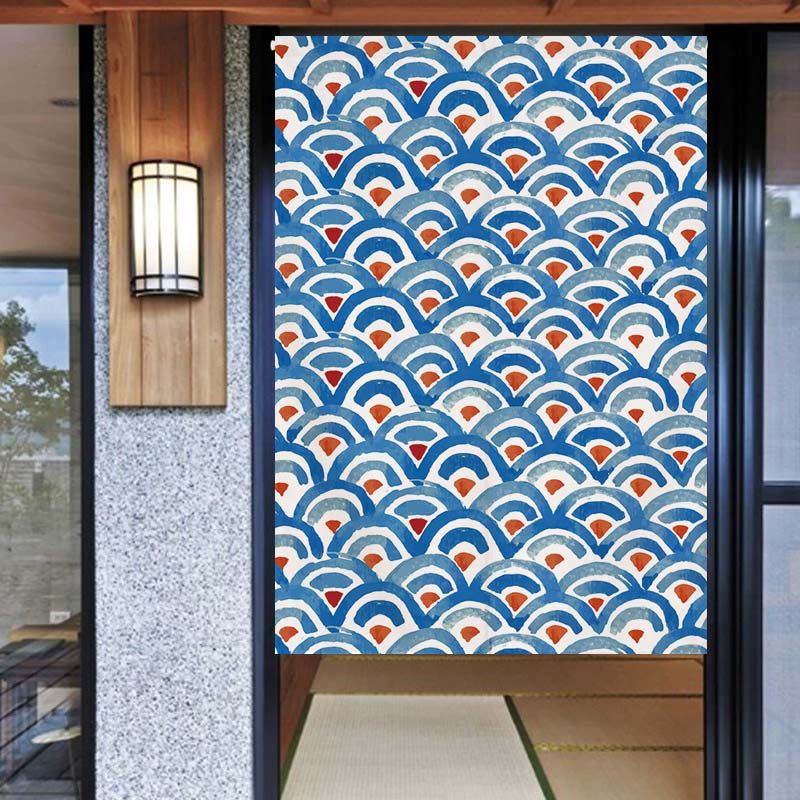 Waves Texture Japanese Noren D - Noren Curtain Doorway ulasan dan harga