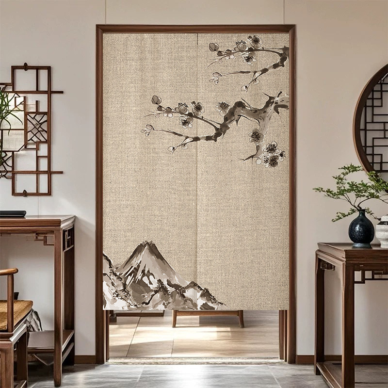 VIKAMA Ink Bamboo Noren Door C - Noren Curtain Doorway ulasan dan harga