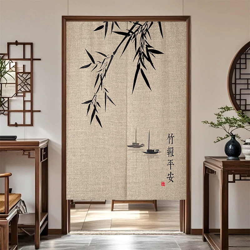 VIKAMA Ink Bamboo Noren Door C - Noren Curtain Doorway ulasan dan harga
