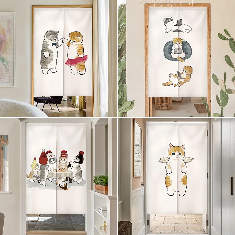 Funny Cat Japanese Door Curtai - Noren Curtain Doorway ulasan dan harga