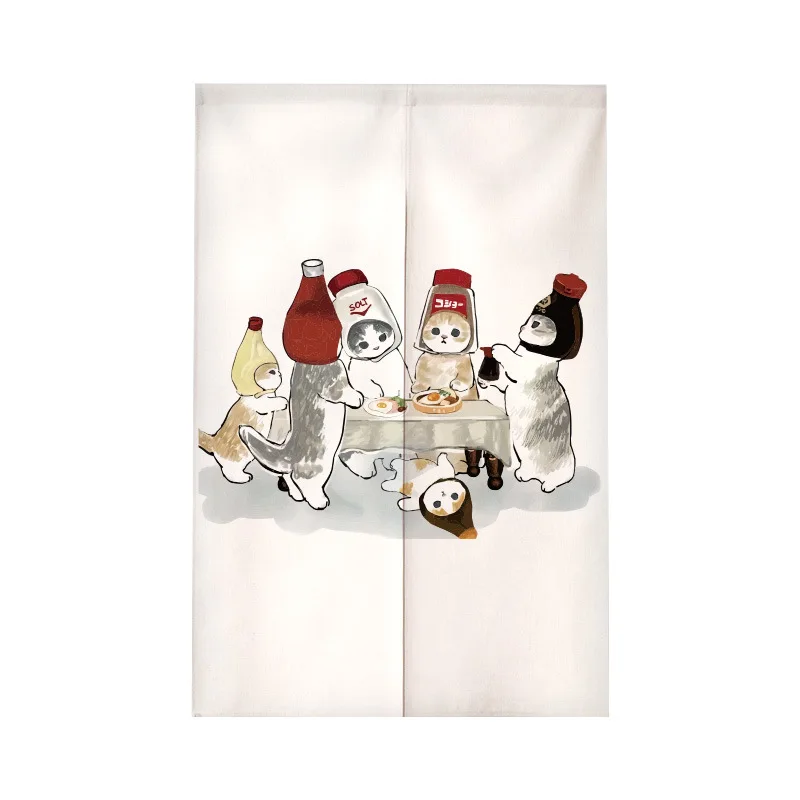 Funny Cat Japanese Door Curtai - Noren Curtain Doorway ulasan dan harga