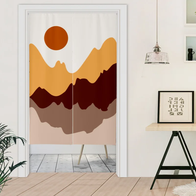 Nordic Landscape Painted Doorw - Noren Curtain Doorway ulasan dan harga