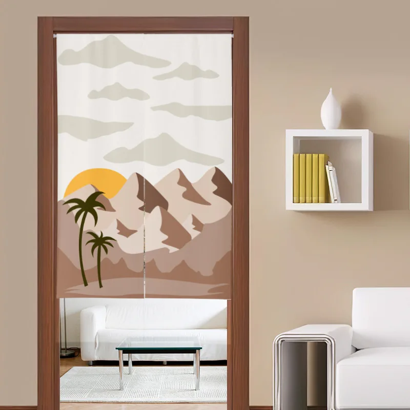 Nordic Landscape Painted Doorw - Noren Curtain Doorway ulasan dan harga