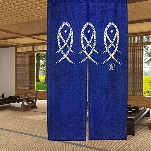 Ancient Character Fish Japanes - Noren Curtain Doorway ulasan dan harga