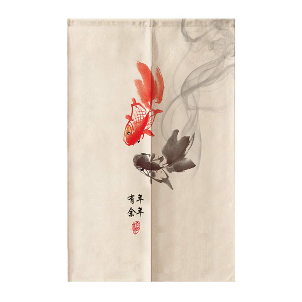 Ancient Character Fish Japanes - Noren Curtain Doorway ulasan dan harga